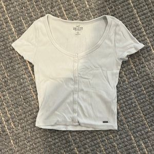 White button up t-shirt